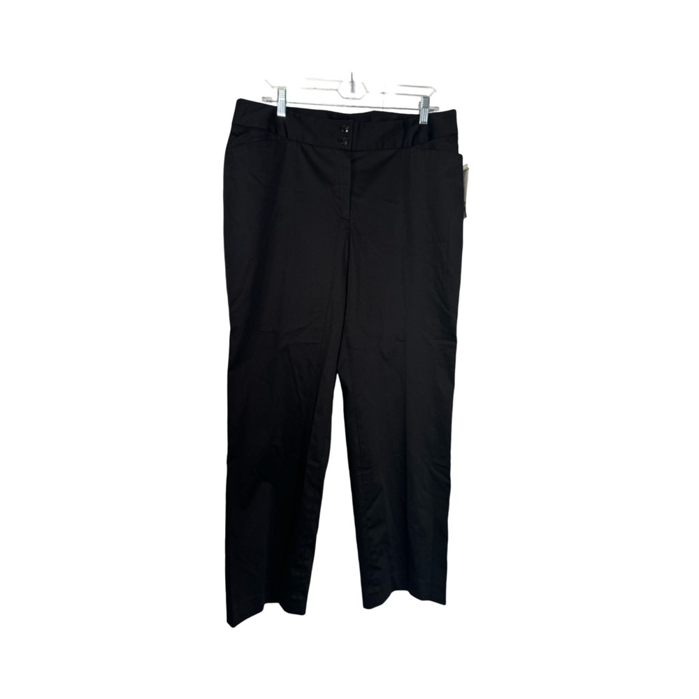 Jones Wear Studio 14 Black Straight Leg Pant Classic Staple